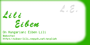 lili eiben business card